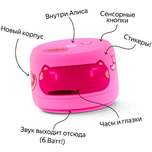 Умная колонка Яндекс Станция Новая Лайт 2, Розовая (YNDX-00026PNK) фото