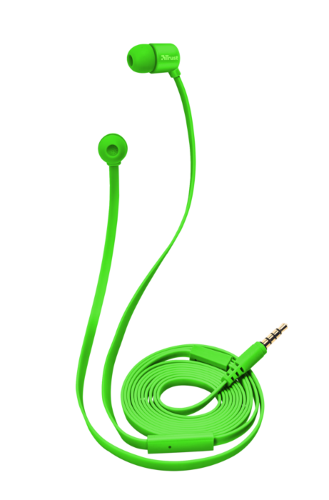картинка Наушники-вкладыши Trust DUGA IN-EAR - зеленый неон от магазина itmag.kz