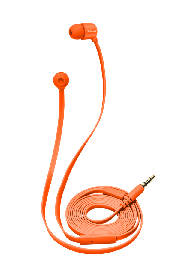 картинка Наушники-вкладыши Trust DUGA IN-EAR - оранжевый неон от магазина itmag.kz