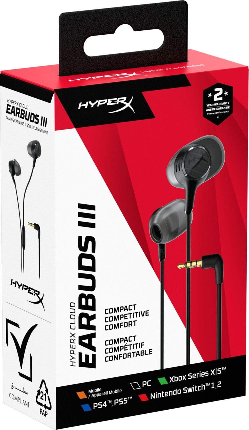 Наушники HyperX Cloud Earbuds III Black (BN7R9AA) фото