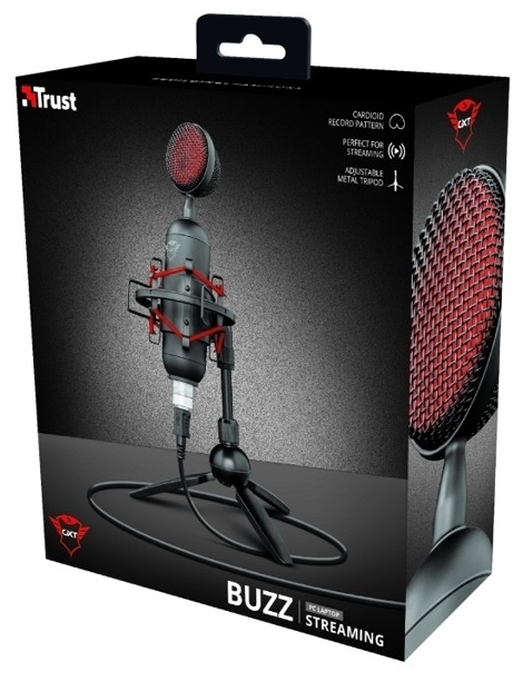 картинка Студийный USB-микрофон Trust GXT 244 Buzz Streaming черный от магазина itmag.kz