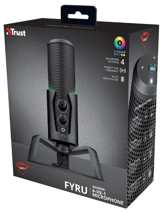 Студийный USB-микрофон Trust GXT 258 Fyru 4 in 1 Streaming (23465) фото