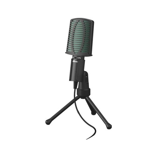 картинка Настольный микрофон Ritmix RDM-126 черный-зеленый от магазина itmag.kz