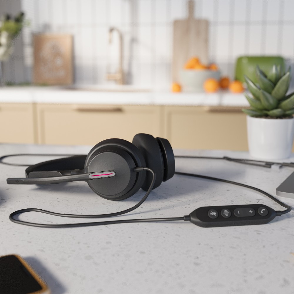 Проводные наушники Yealink UH46 Dual UC черный (UH46 Dual UC USB-C/A) фото