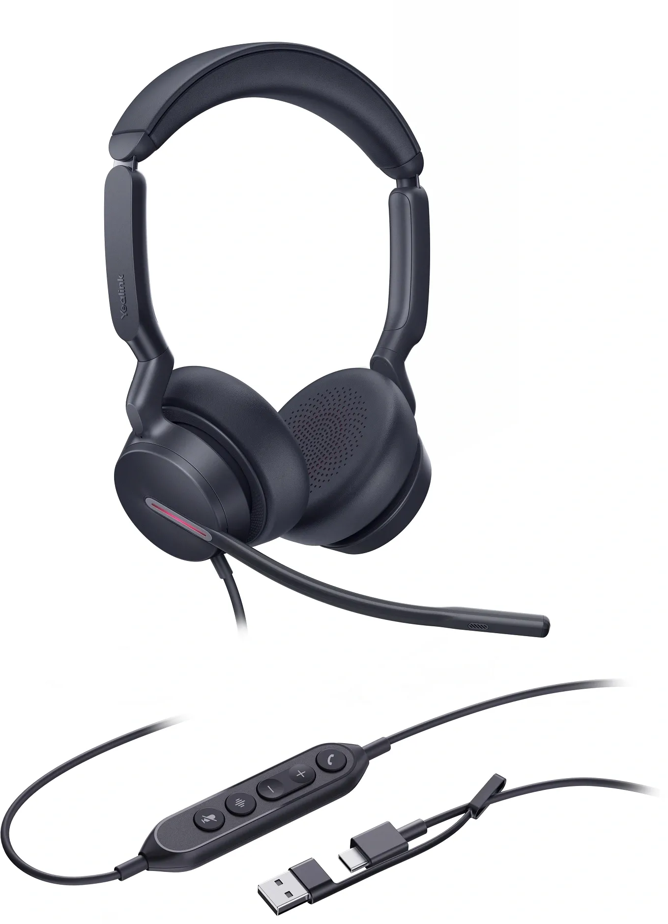 Проводные наушники Yealink UH46 Dual UC черный (UH46 Dual UC USB-C/A) фото