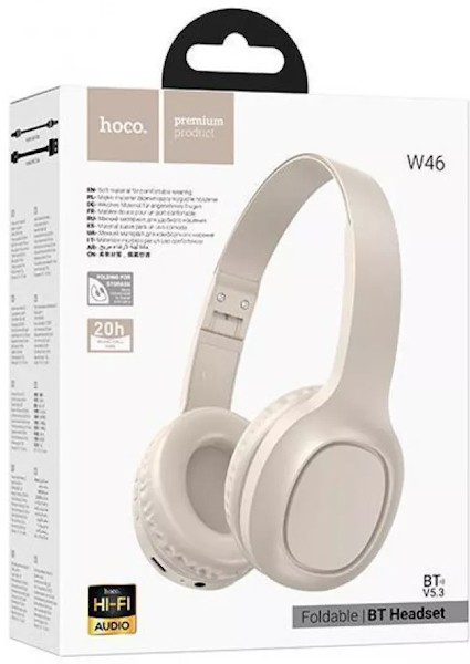 Наушники накладные Hoco W46 Charm, milky white (W46 Charm, milky white) фото