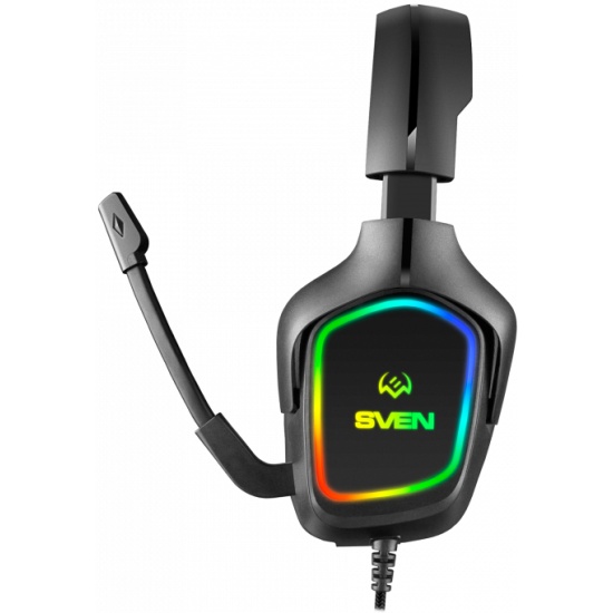 картинка Наушники с микрофоном SVEN AP-U750MV, BLACK (USB, RGB) от магазина itmag.kz