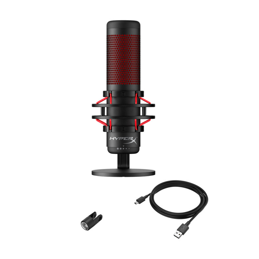 картинка Микрофон HyperX QuadCast Standalon Microphone HX-MICQC-BK от магазина itmag.kz
