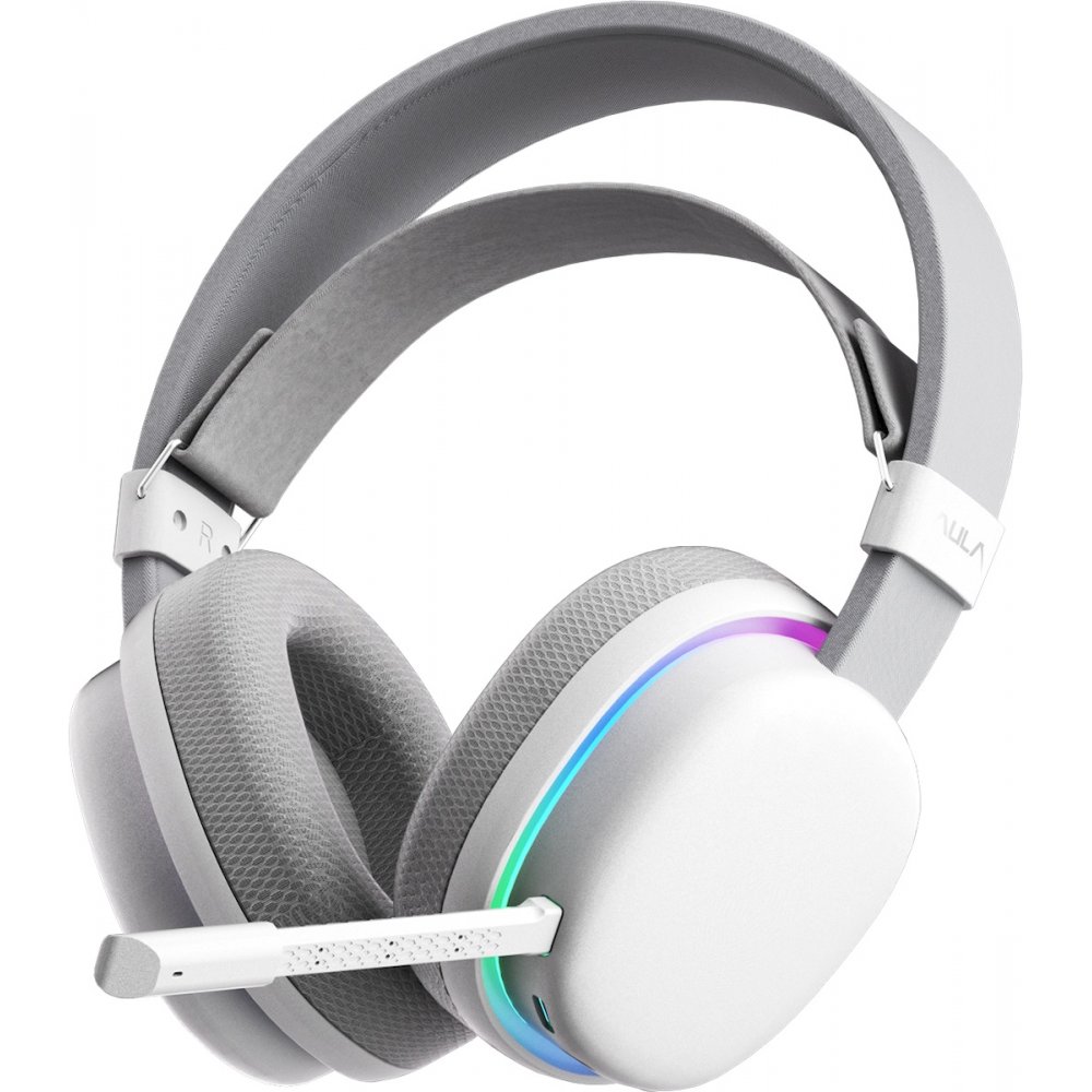 Наушники с микрофоном AULA G7 White, 1000mAh, RGB (G7 White) фото