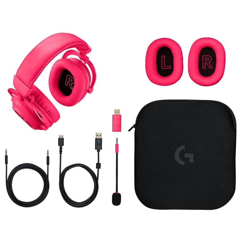Наушники-гарнитура беспроводная Logitech G PRO X 2, розовый (981-001275) фото