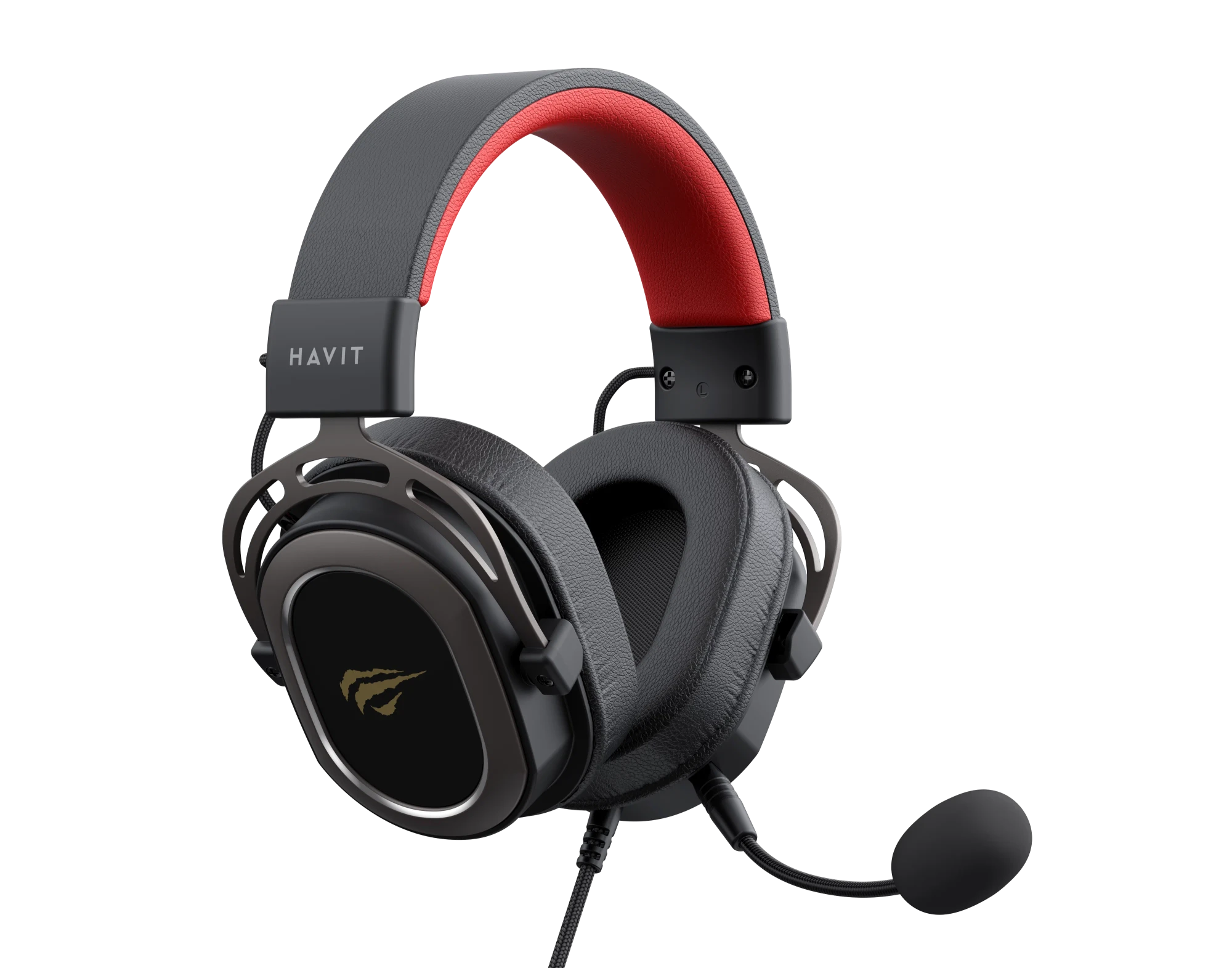 Наушники Havit проводные H2008d/ Black+ochre+red (203012003900017) фото
