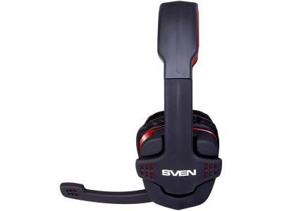 картинка Игровые стереонаушники с микрофоном SVEN AP-G855MV, черный-красный от магазина itmag.kz