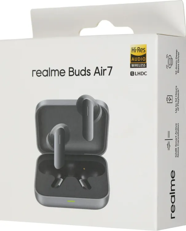 Наушники REALME Air 7, Bluetooth, внутриканальные, темно-серый (6941764465732) фото
