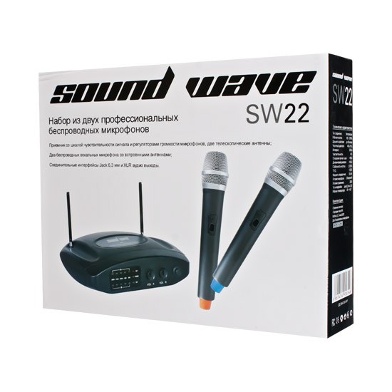 картинка Набор Микрофонов Sound Wave SW22 Беспроводные от магазина itmag.kz