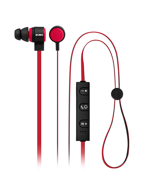 картинка Беспроводные Bluetooth стереонаушники с микрофоном (earbuds) SVEN SEB-B270MV, black-red от магазина itmag.kz