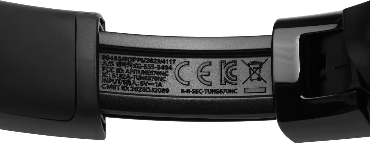 Беспроводные накладные наушники JBL Tune 670NC (JBLT670NCBLK) фото