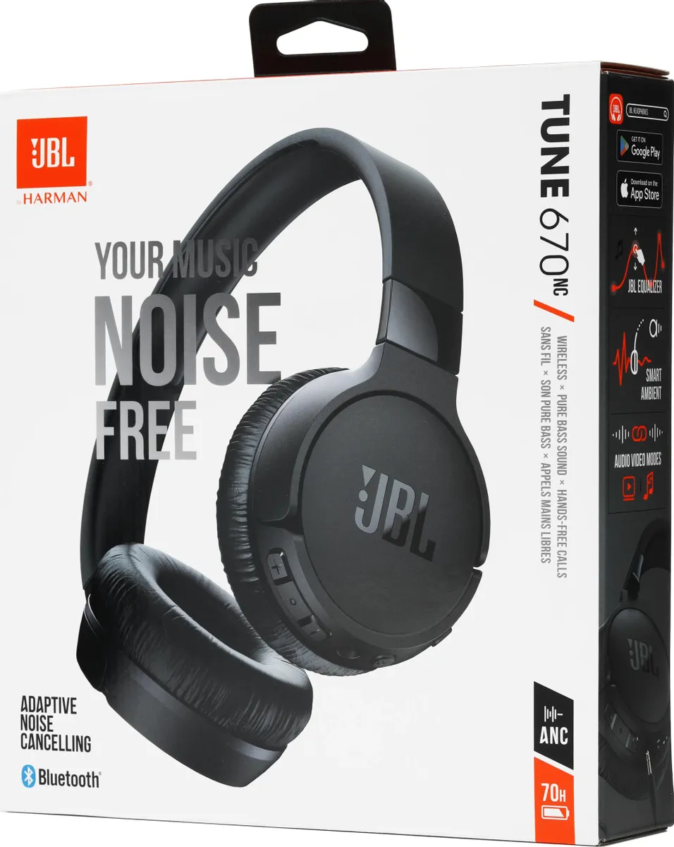 Беспроводные накладные наушники JBL Tune 670NC (JBLT670NCBLK) фото