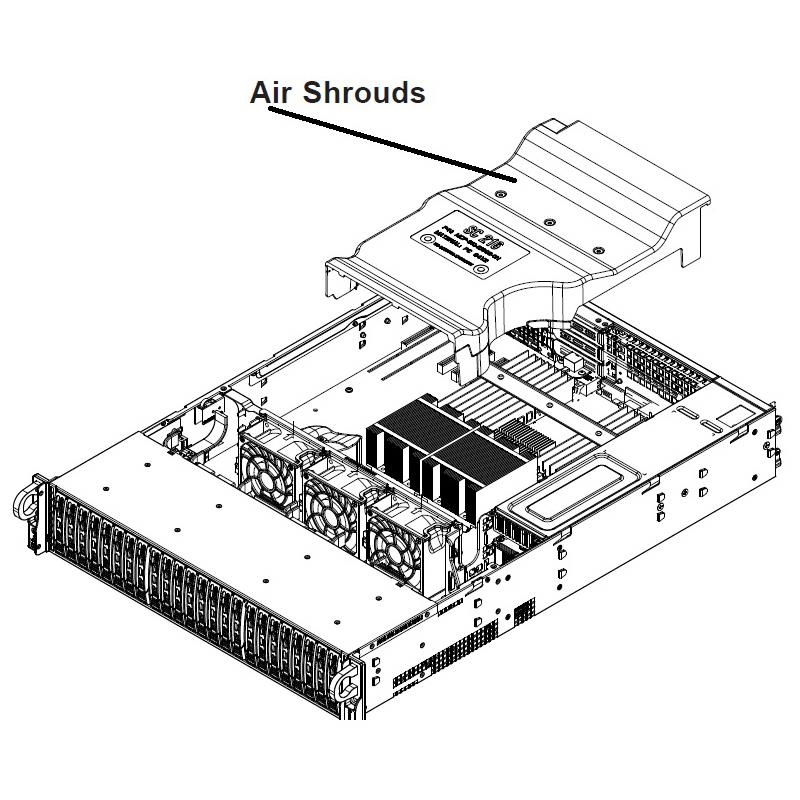 картинка Воздушный кожух для сервера Supermicro MCP-310-82613-0N от магазина itmag.kz