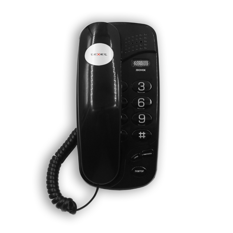 картинка Телефон проводной Texet TX-238 чёрный от магазина itmag.kz