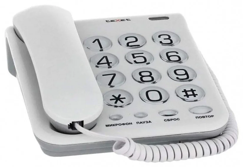 картинка Телефон проводной Texet TX-262 серый от магазина itmag.kz