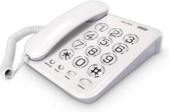 картинка Телефон проводной Texet TX-262 серый от магазина itmag.kz