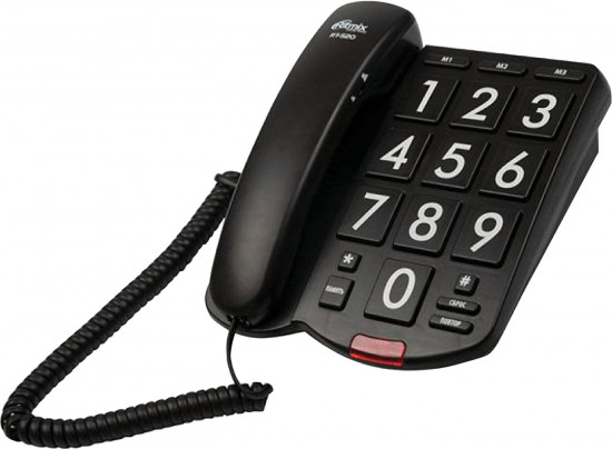 картинка Телефон проводной Ritmix RT-520 черный от магазина itmag.kz