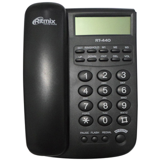 картинка Телефон проводной Ritmix RT-440 черный от магазина itmag.kz