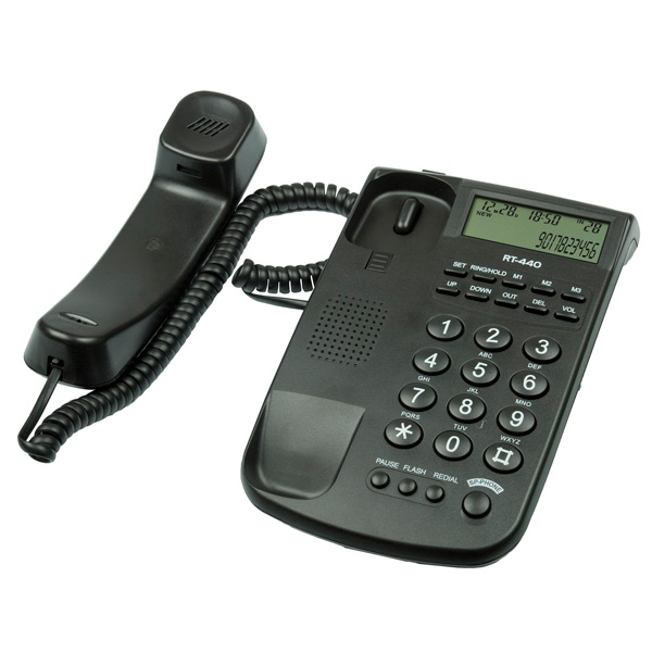 картинка Телефон проводной Ritmix RT-440 черный от магазина itmag.kz