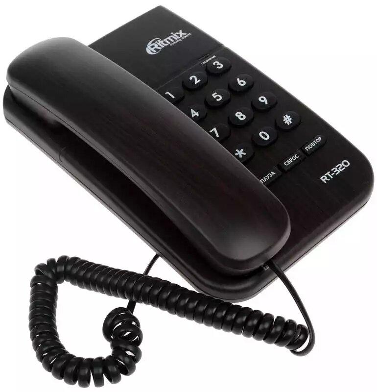 картинка Телефон проводной Ritmix RT-320 черный от магазина itmag.kz