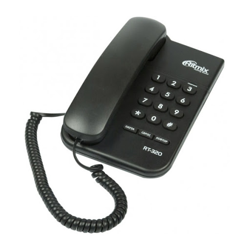 картинка Телефон проводной Ritmix RT-320 черный от магазина itmag.kz