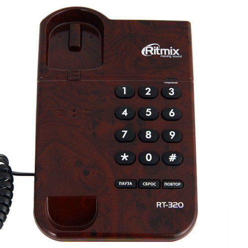 картинка Телефон проводной Ritmix RT-320 кофейный мрамор от магазина itmag.kz