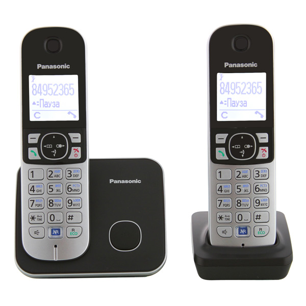 картинка Радиотелефон PANASONIC KX-TG6812RUB Black-silver от магазина itmag.kz