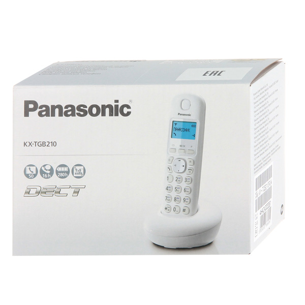 картинка Радиотелефон PANASONIC KX-TGB210RUW White от магазина itmag.kz