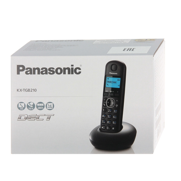 картинка Радиотелефон PANASONIC KX-TGB210RUB Black от магазина itmag.kz