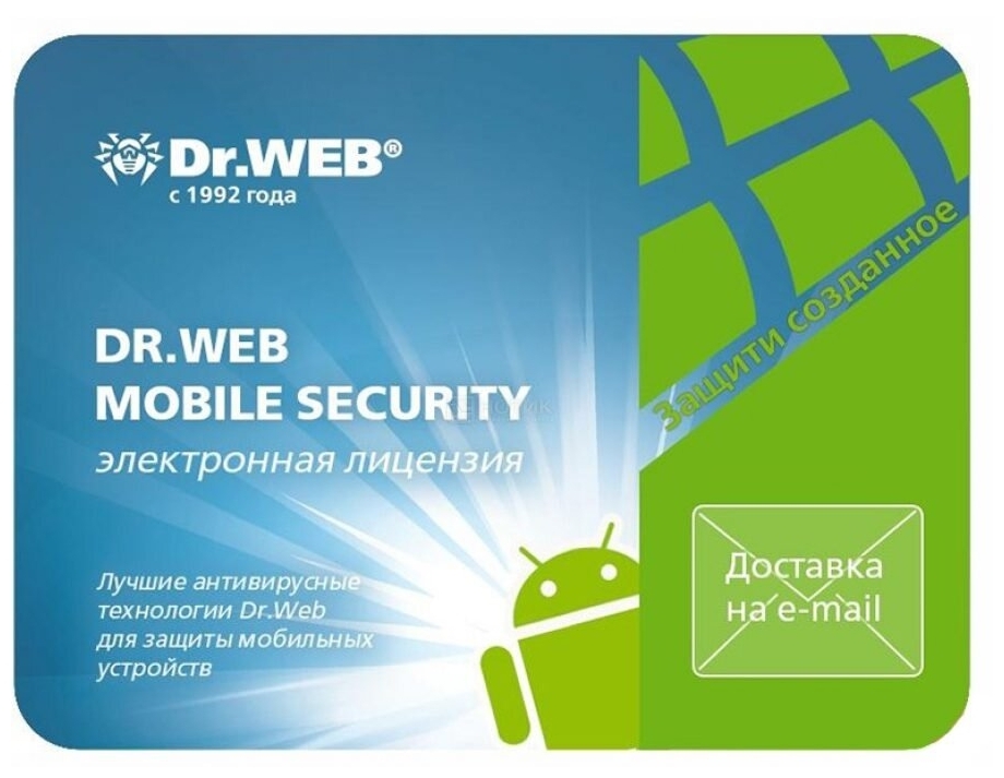 картинка Антивирус DoctorWeb Mobile Security 6 м., 1 МУ, лицензия от магазина itmag.kz