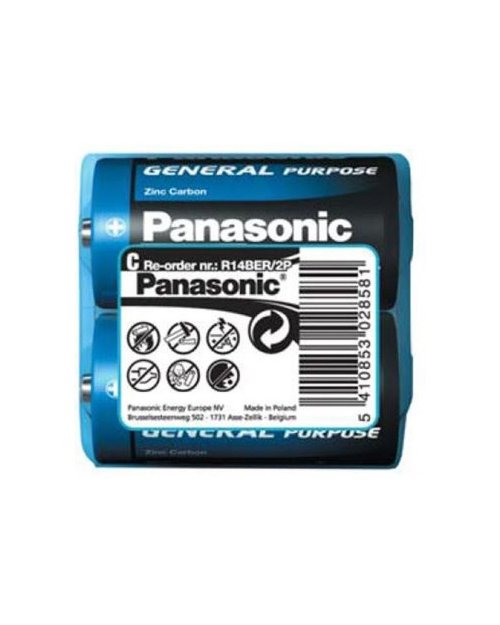 картинка Батарейка солевая PANASONIC General Purpose C/2B от магазина itmag.kz