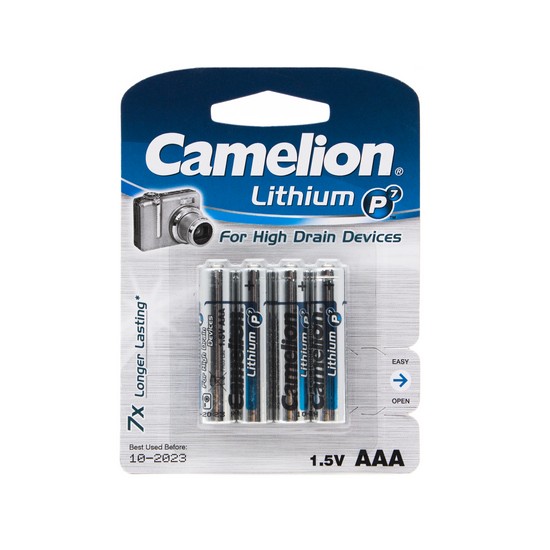 картинка Батарейка CAMELION Lithium P7 FR03-BP4 4 шт. в блистере от магазина itmag.kz