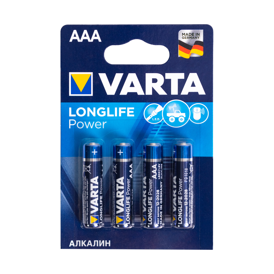 картинка Батарейка VARTA Longlife Power Micro 1.5V - LR03/ AAA (4 шт) от магазина itmag.kz