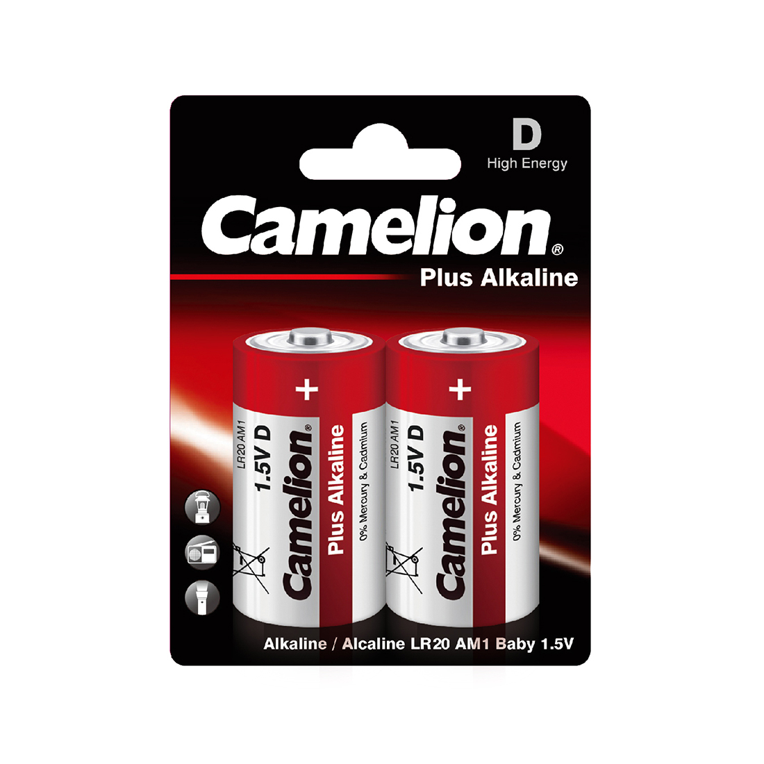 картинка Батарейка CAMELION Plus Alkaline LR20-BP2 2 шт. в блистере от магазина itmag.kz