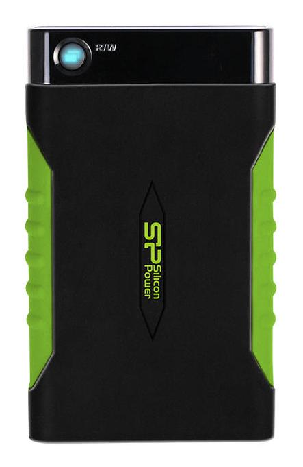 Внешний жесткий диск HDD USB 1 TB Silicon Power, A15, SP010TBPHDA15S3K, USB 3.1, black-green (SP010TBPHDA15S3K) фото