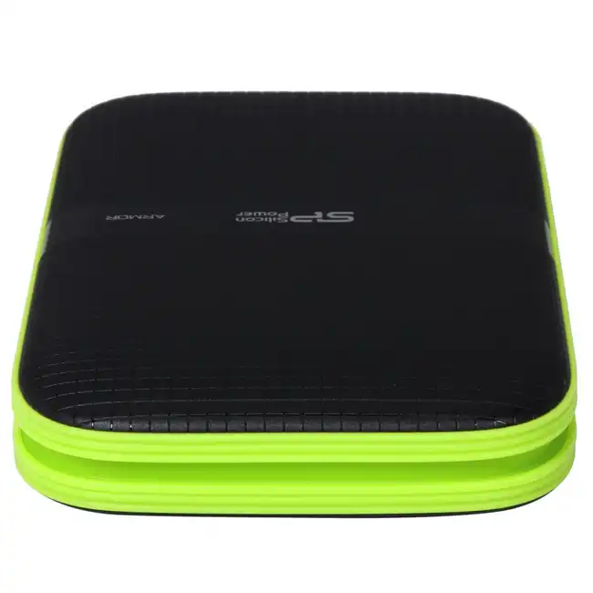 Внешний жесткий диск HDD USB 1 TB Silicon Power, A60, SP010TBPHDA60S3K, USB, black-green (SP010TBPHDA60S3K) фото