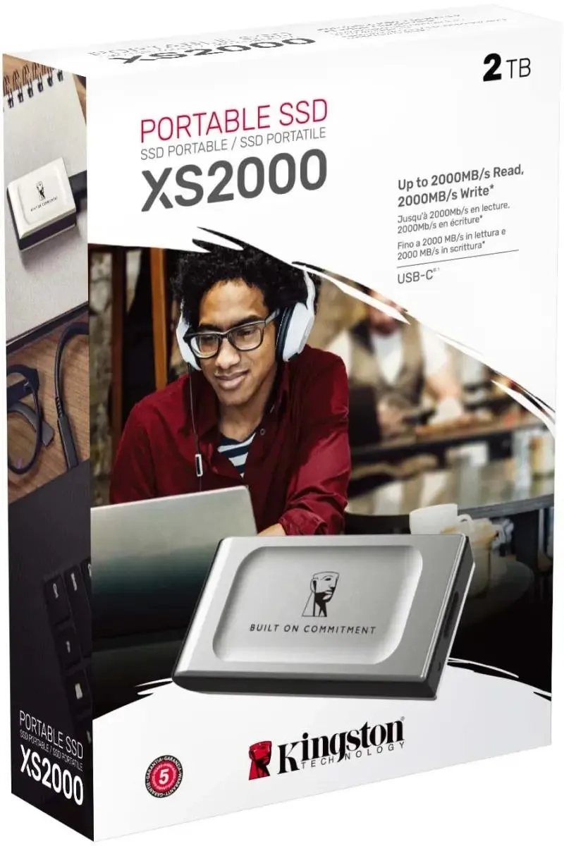 Внешний SSD диск USB Kingston XS2000 2TB, silver (SXS2000/2000GA) фото