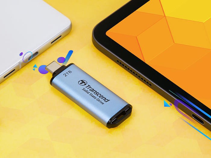 Внешний SSD USB Transcend ESD300C 512 GB sky blue (TS512GESD300C) фото