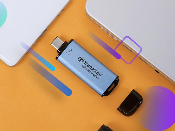 Внешний SSD USB Transcend ESD300C 512 GB sky blue (TS512GESD300C) фото