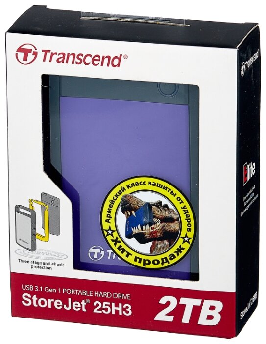 картинка Внешний жесткий диск 2,5 2TB Transcend TS2TSJ25H3P от магазина itmag.kz
