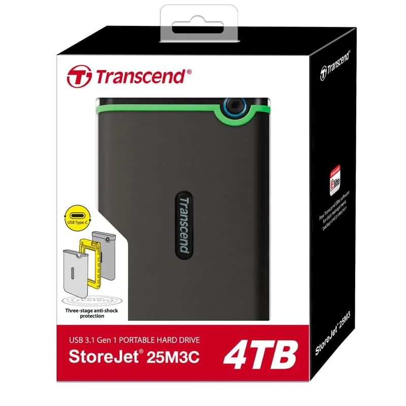 Внешний жесткий диск 2,5 4TB Transcend TS4TSJ25M3C Type C (TS4TSJ25M3C) фото