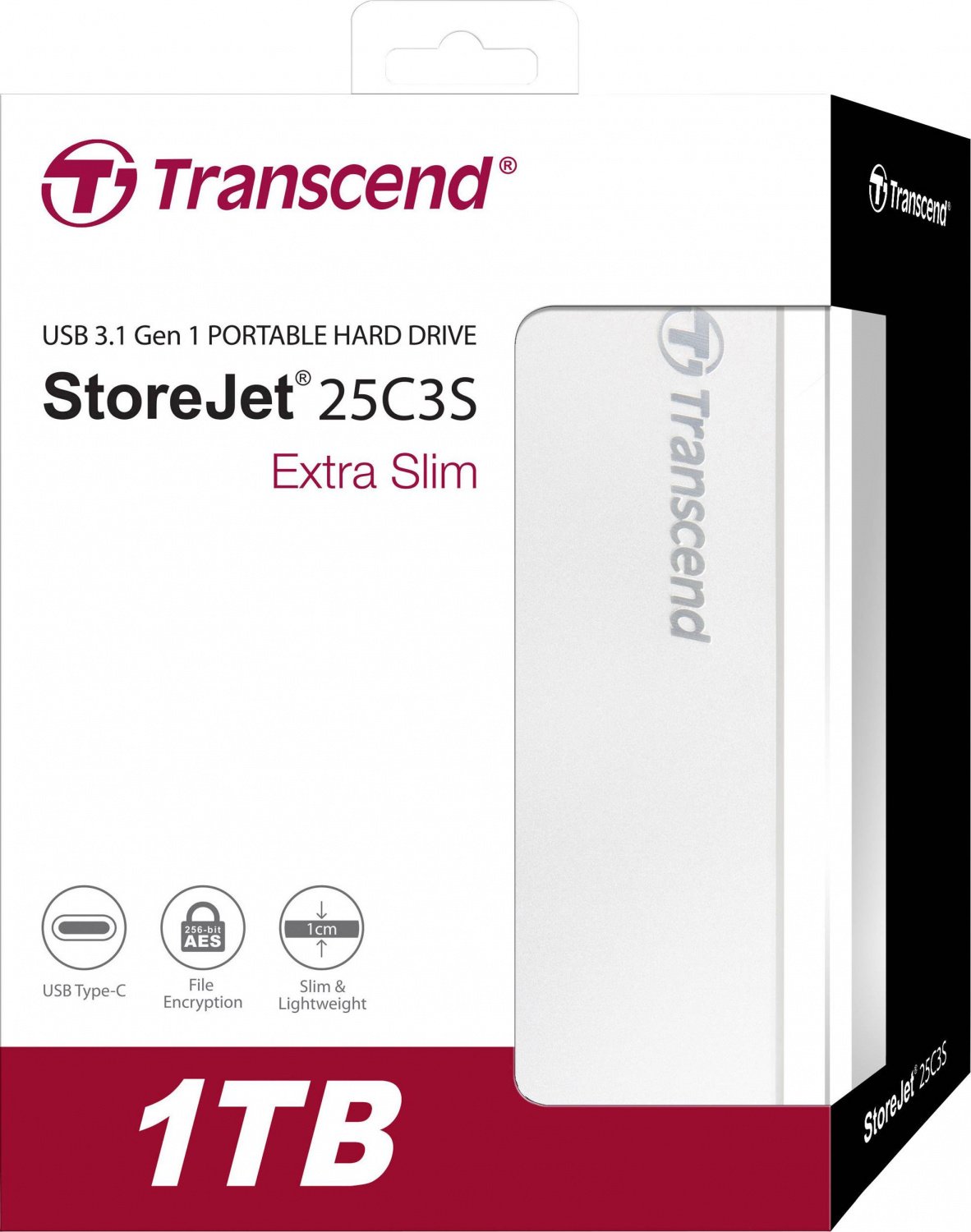 картинка Внешний жесткий диск 2,5 1TB Transcend TS1TSJ25C3S Type C от магазина itmag.kz