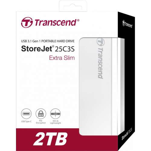 картинка Внешний жесткий диск 2,5 2TB Transcend TS2TSJ25C3S Type C от магазина itmag.kz