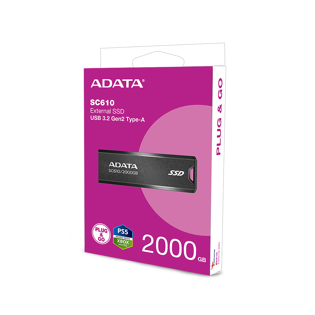 картинка Внешний SSD диск ADATA 2TB SC610 Черный от магазина itmag.kz
