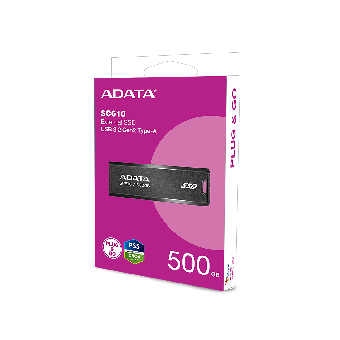 картинка Внешний SSD диск ADATA 500GB SC610 Черный от магазина itmag.kz